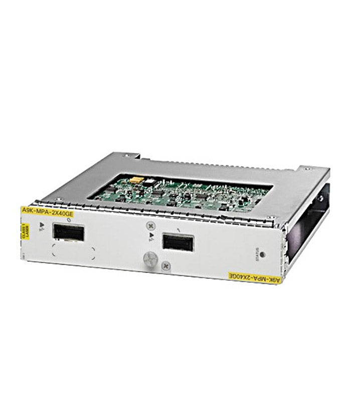A9K-MPA-2x40GE 2-port 40-Gigabit Ethernet Modular Port Adapter, requires QSFP optics
