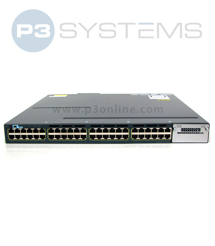WS-C3560X-48PF-S Cisco 3560X 48 port 10/100/1000 PoE Switch w/ 1100w power supply