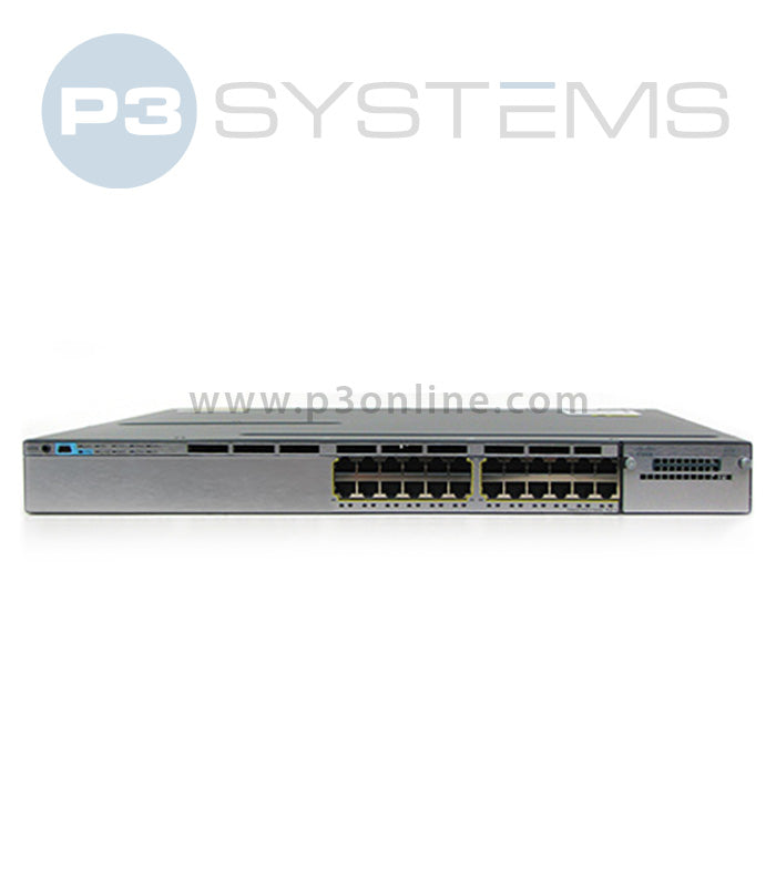 WS-C3750X-24P-E Cisco 3750X 24 port 10/100/1000 PoE Stackable Switch