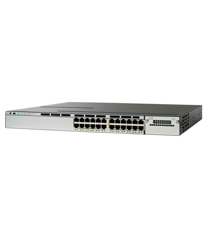 WS-C3750X-24T-S Cisco 3750X 24 port 10/100/1000 Stackable Switch w/ IP Base Image