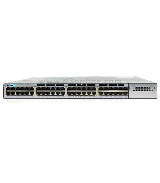 WS-C3750X-48P-S Cisco 3750X 48 port 10/100/1000 PoE Stackable Switch
