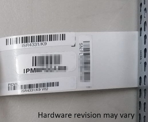 ISR4331/K9 router with 3 Gb Ethernet ports, 4 GB flash, 4 GB DRAM